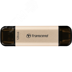 Изображение товара Флеш накопитель 128GB JetFlash930С, USB 3.2 Gen 1, Type A / Type C, золотистый (шт)