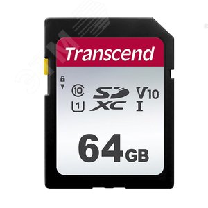 Изображение товара Карта памяти 64GB SD 300S UHS I, SDXC, 95 МБ/с, Class 10 (шт)