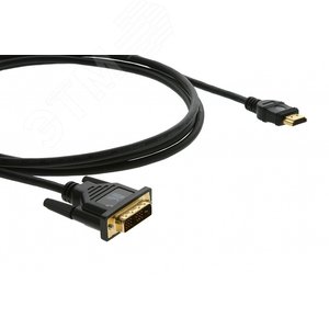 Кабель HDMI M на DVI M, 1.8 м., черный