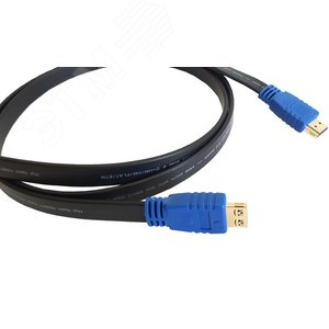 Кабель HDMI 1.4 M на HDMI M, 4.6 м., черный-синий