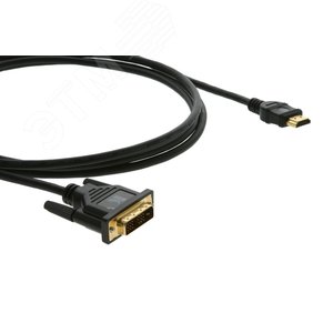 Кабель HDMI M на DVI M, 4.6 м., черный