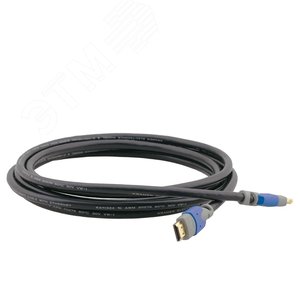 Кабель HDMI 4К М на HDMI М, 7.6 м., черный-синий