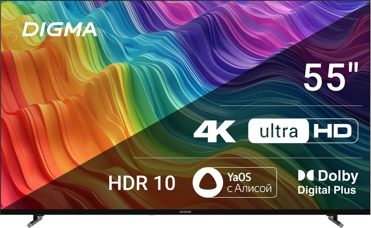 Изображение товара Телевизор Digma 55 4K Ultra HD Smart T Видеостена