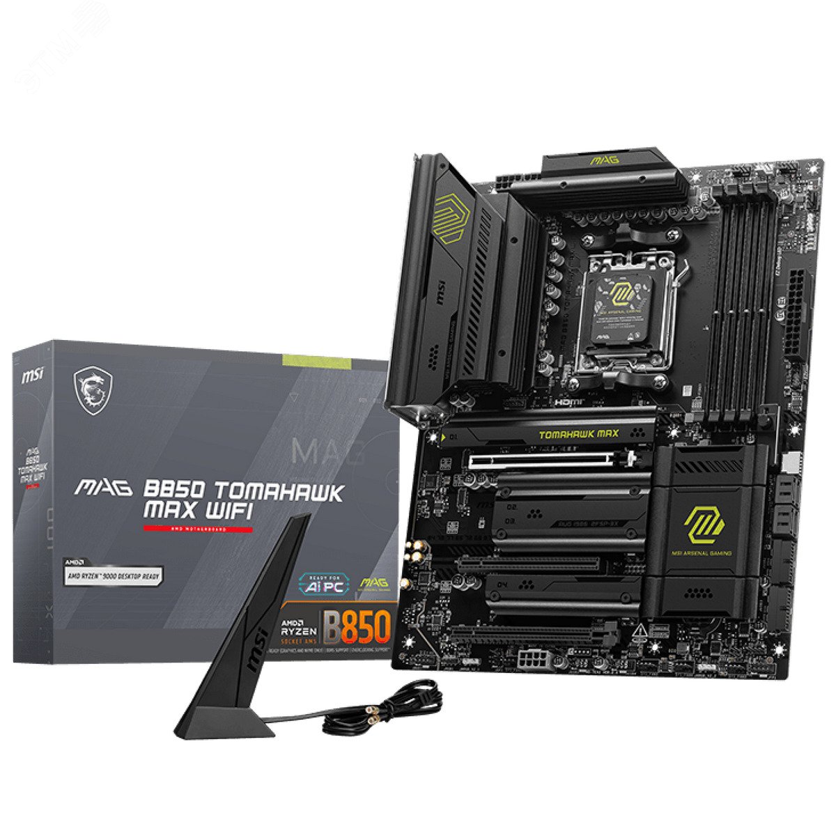 Изображение товара Материнская плата MAG B850 TOMAHAWK MAX WIFI, AMD B850, ATX (шт)