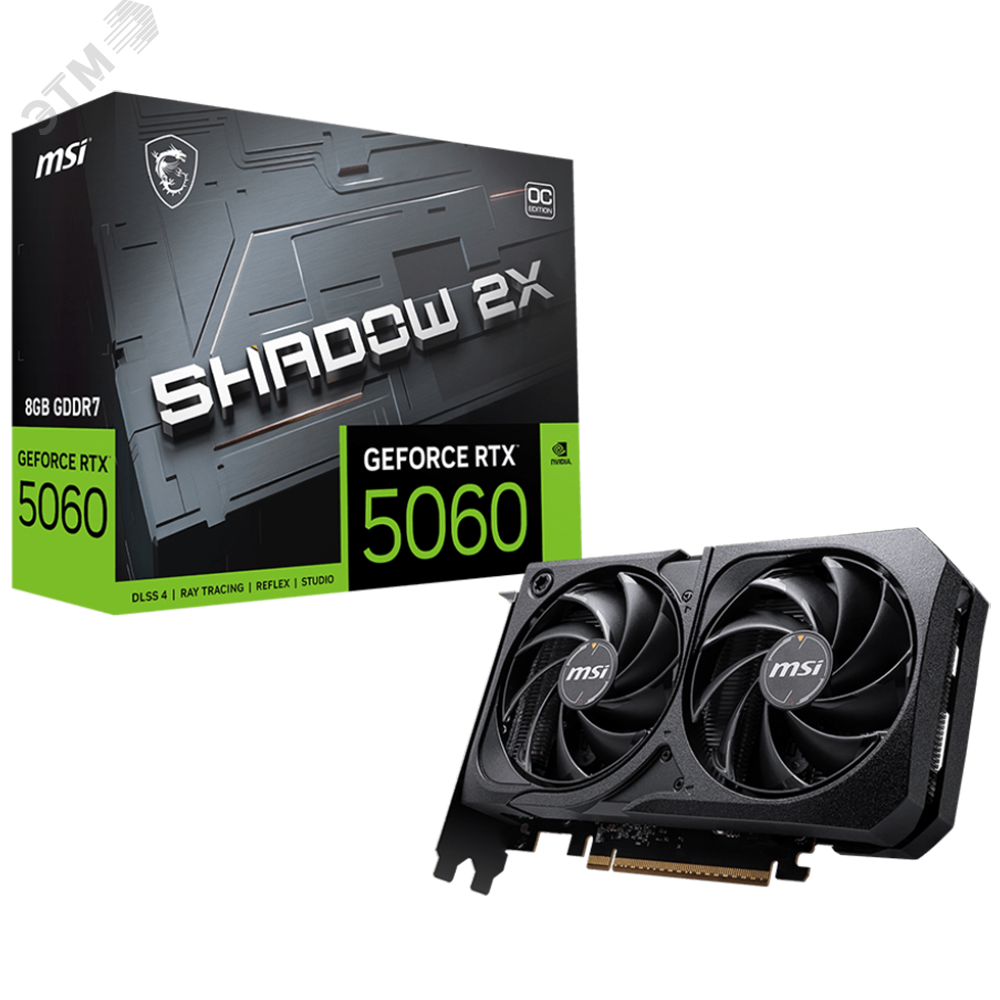 Изображение товара Видеокарта MSI RTX 5060 SHADOW 2X 8ГБ GDDR7 PCI-Express 5.0