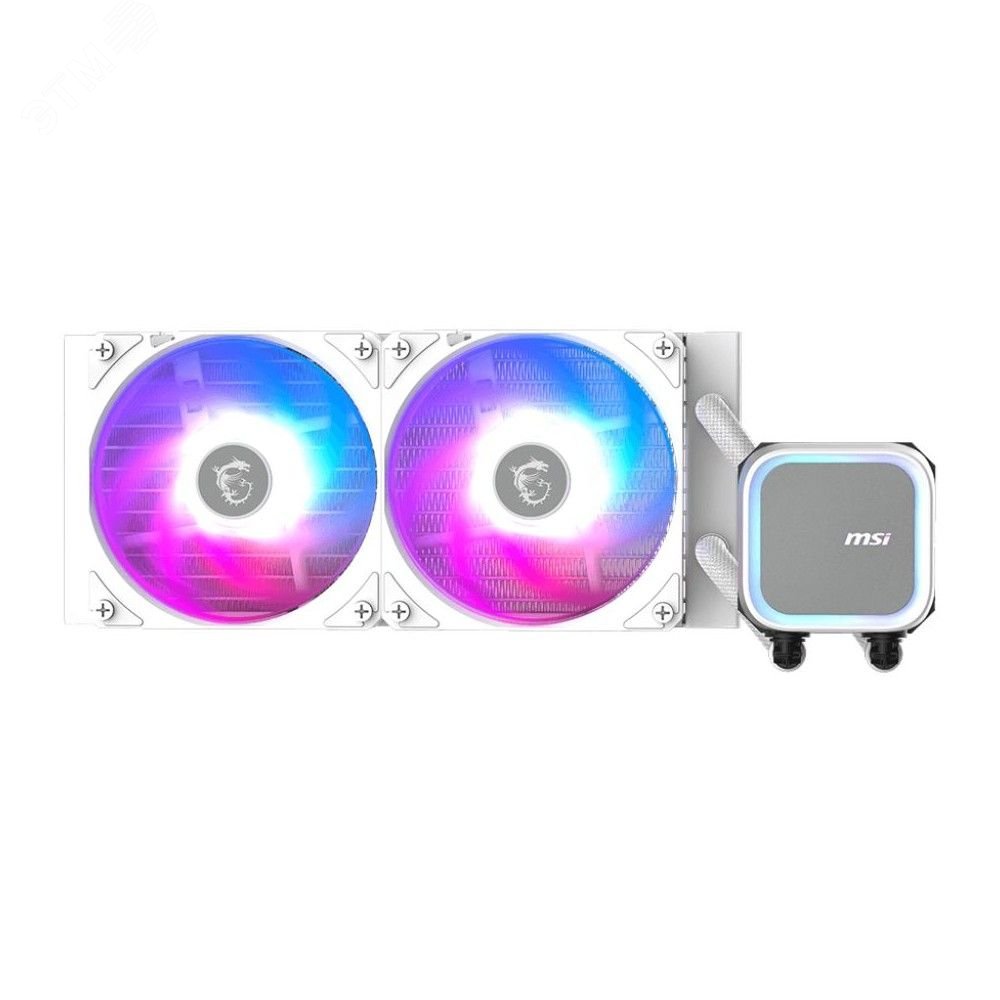 Изображение товара Система жидкостного охлаждения MAG CORELIQUID A13 240 WHITE, 2 вентилятора с RGB, RGB-блок (шт)