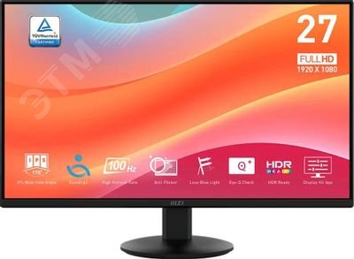 Изображение товара Монитор MSI Pro MP272L 27" IPS с 100 Гц и HDMI Изображение товара Монитор MSI Pro MP272L 27" IPS с 100 Гц и HDMI
