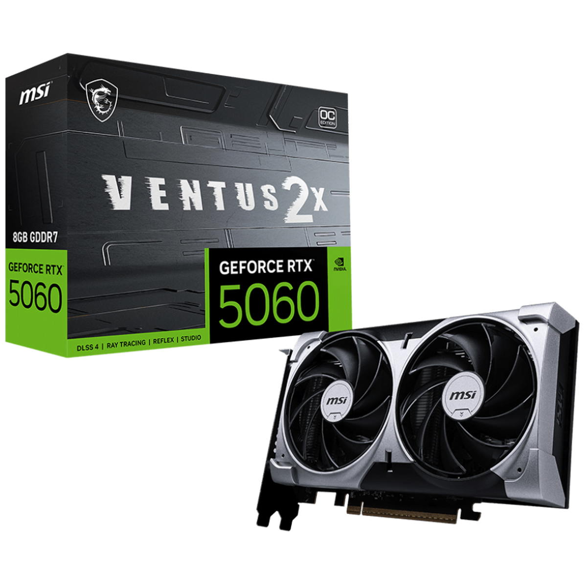 Видеокарта RTX5060 VENTUS 2X 8ГБ, NVIDIA GeForce, GDDR7, PCI-Express ...