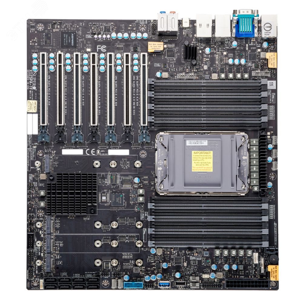 Изображение товара Материнская плата E-ATX, 16 DDR4 DIMM, LGA4189, 4 М.2 PCI-E x4, 8 SATA3 6 Гб/с (шт)
