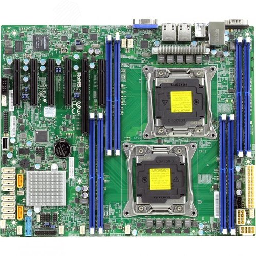 Изображение товара Материнская плата OEM ATX, DDR4 DIMM, LGA 2011, 10x SATA3 (шт)