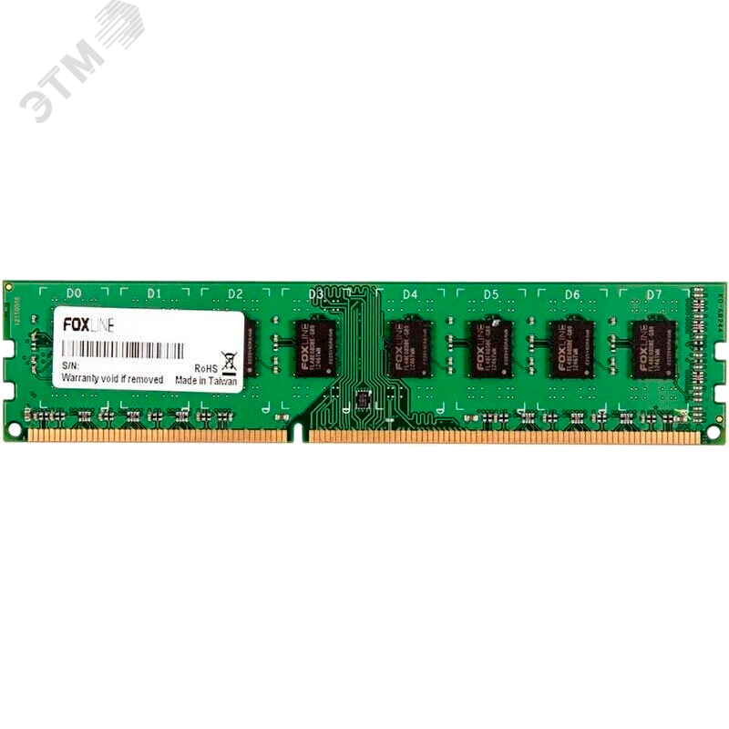 Изображение товара Модуль памяти Foxline 4ГБ, DDR4, DIMM, 3200 МГц, 25600 Мб/с (шт)