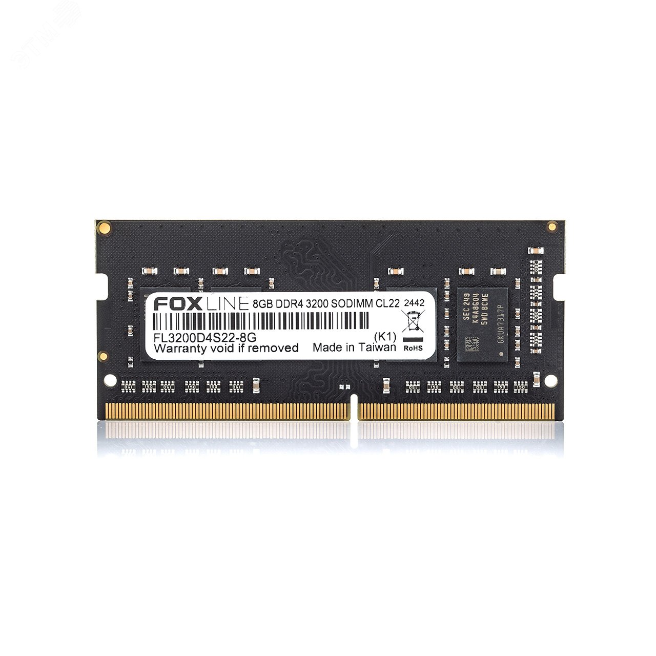 Изображение товара Модуль памяти Foxline 8ГБ DDR4 SODIMM 3200 МГц для ноутбуков и мини-ПК