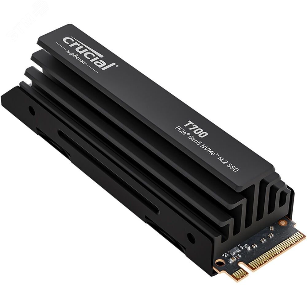 Изображение товара Накопитель SSD M.2 2280 2ТБ, NVMe, PCIe 5.0 x4, NAND TLC, 12400/11800 Мб/с, с радиатором (шт)