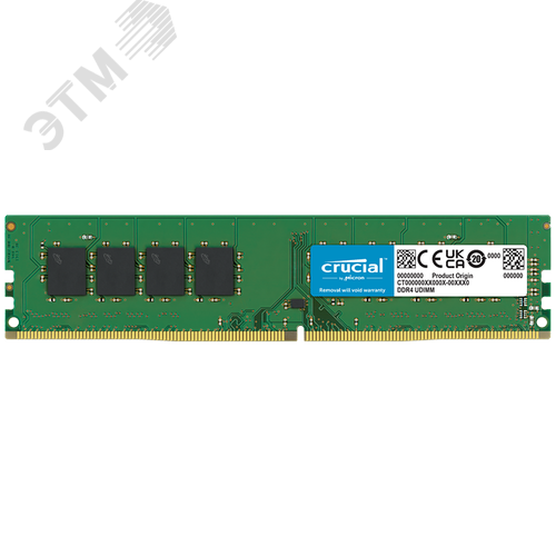 Изображение товара Модуль памяти 8ГБ, DDR4, UDIMM, 3200 МГц, 25600 Мб/с (шт)