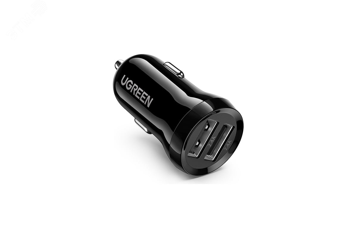 Изображение товара Автомобильное зарядное устройство Dual USB-A 24W UGREEN 50875 черное