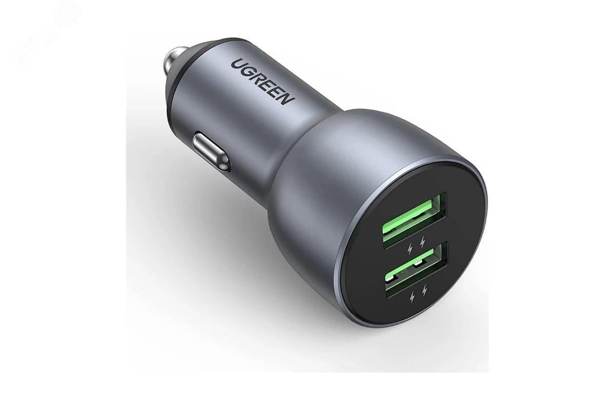 Изображение товара Автомобильное зарядное устройство UGREEN 2хUSB-A QC 3.0 36 Вт