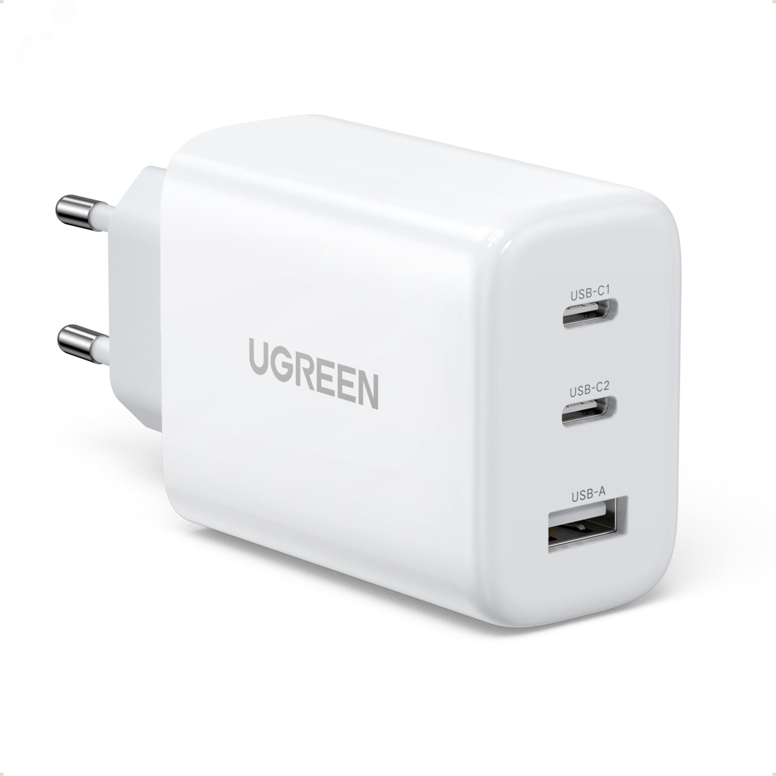 Изображение товара Зарядное устройство USB-A и 2хUSB-C 65W Power Delivery Quick Charge 3.0 в белом корпусе