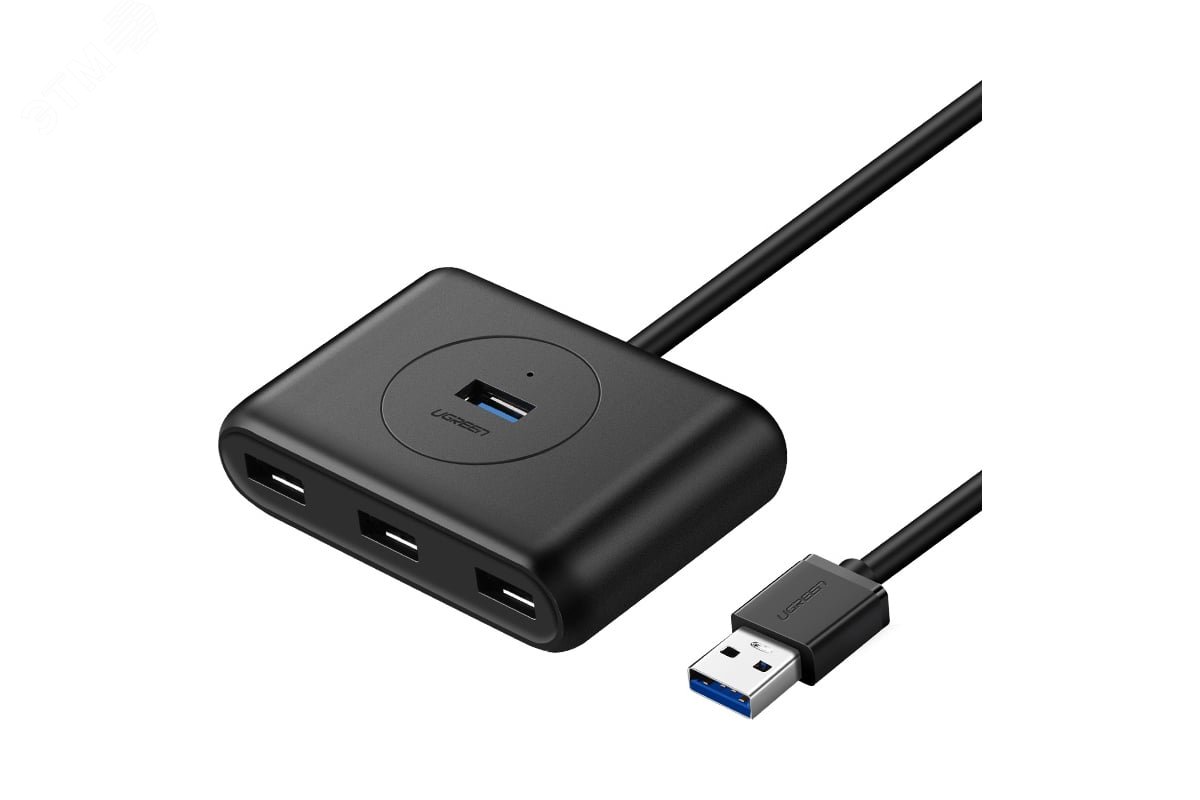 Изображение товара Хаб USB 3.0 with USB-C Port, 1 м., черный (шт)
