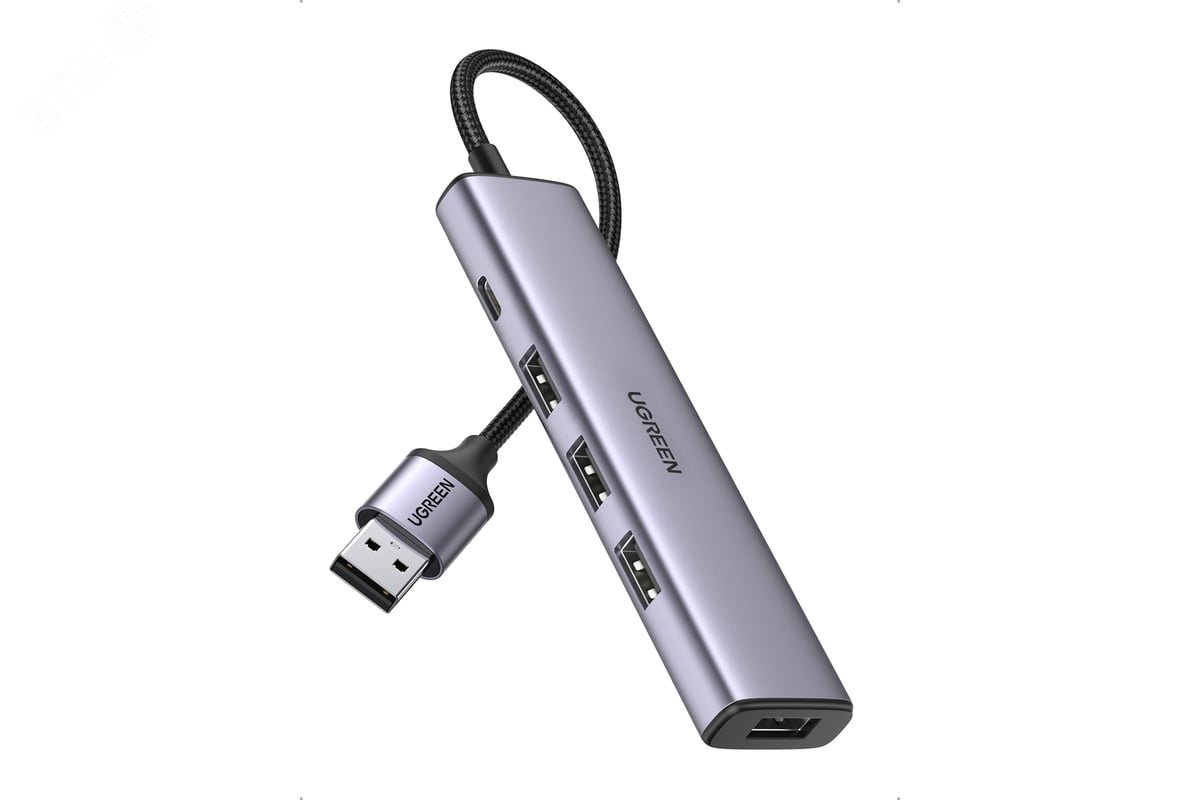 Изображение товара Хаб USB 3.0 to 4хUSB 3.0 Hub, серый космос (шт)