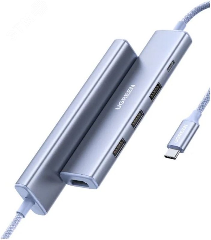 Изображение товара Хаб USB (концентратор многофункциональный) CM478 USB-C - HDMI 4Kх30Гц+3хUSB 3.0 A+PD, синий (шт)