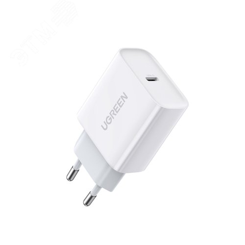 Изображение товара Зарядное устройство сетевое USB C 20W PD, белый (шт)
