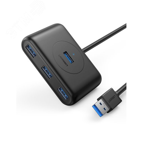 Изображение товара Хаб USB 3.0 х 4, 1 м., черный (шт)