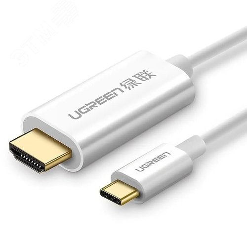 Изображение товара Кабель USB-C - HDMI, 1.5м, белый (шт)