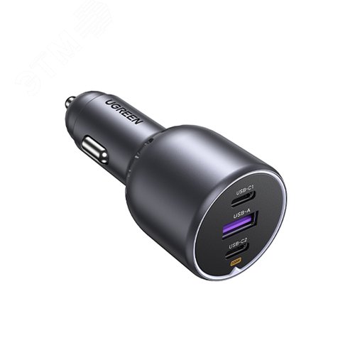 Изображение товара Автомобильное зарядное устройство EC705 130W Fast Car Charger, серый (шт)