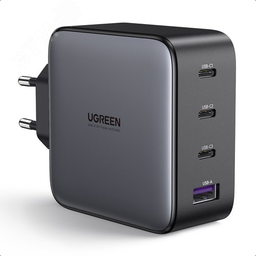 Изображение товара Зарядное устройство сетевое USB A + 3 USB C 100W GaN Tech Fast Charger (шт)