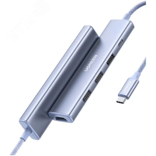 Изображение товара Хаб USB (концентратор многофункциональный) CM478 USB-C - HDMI 4Kх30Гц+3хUSB 3.0 A+PD, синий (шт)