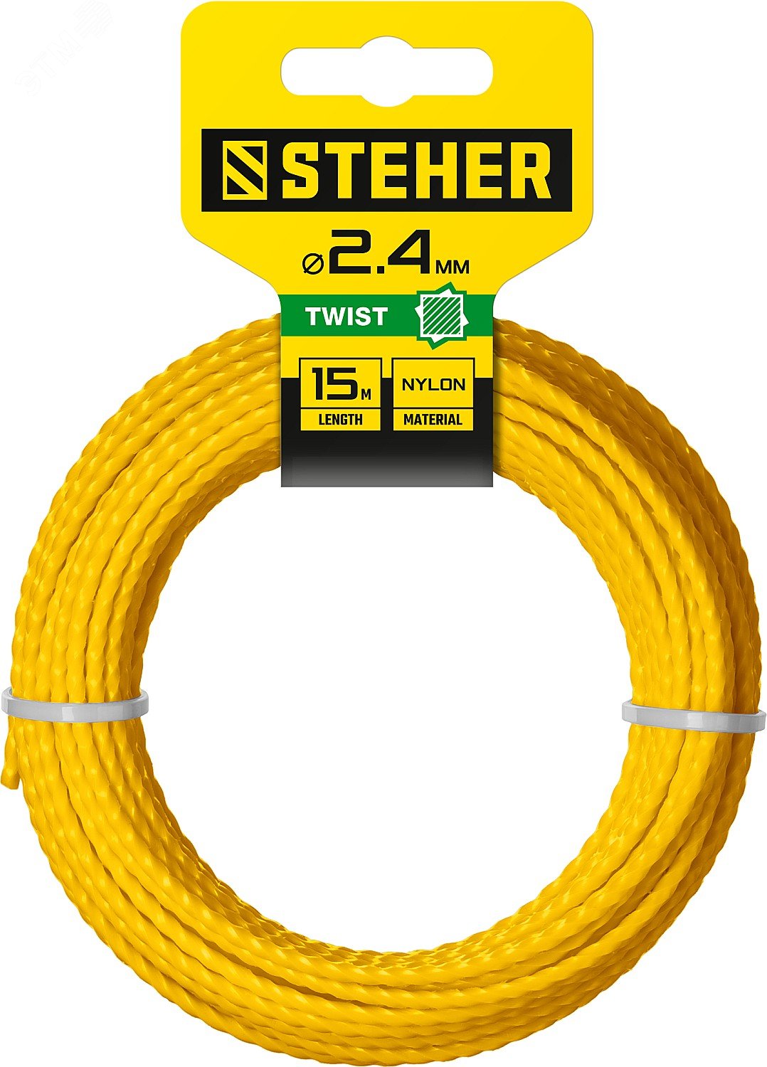 Изображение товара Леска для триммера витой квадрат 2.4 мм 15 м в упаковке