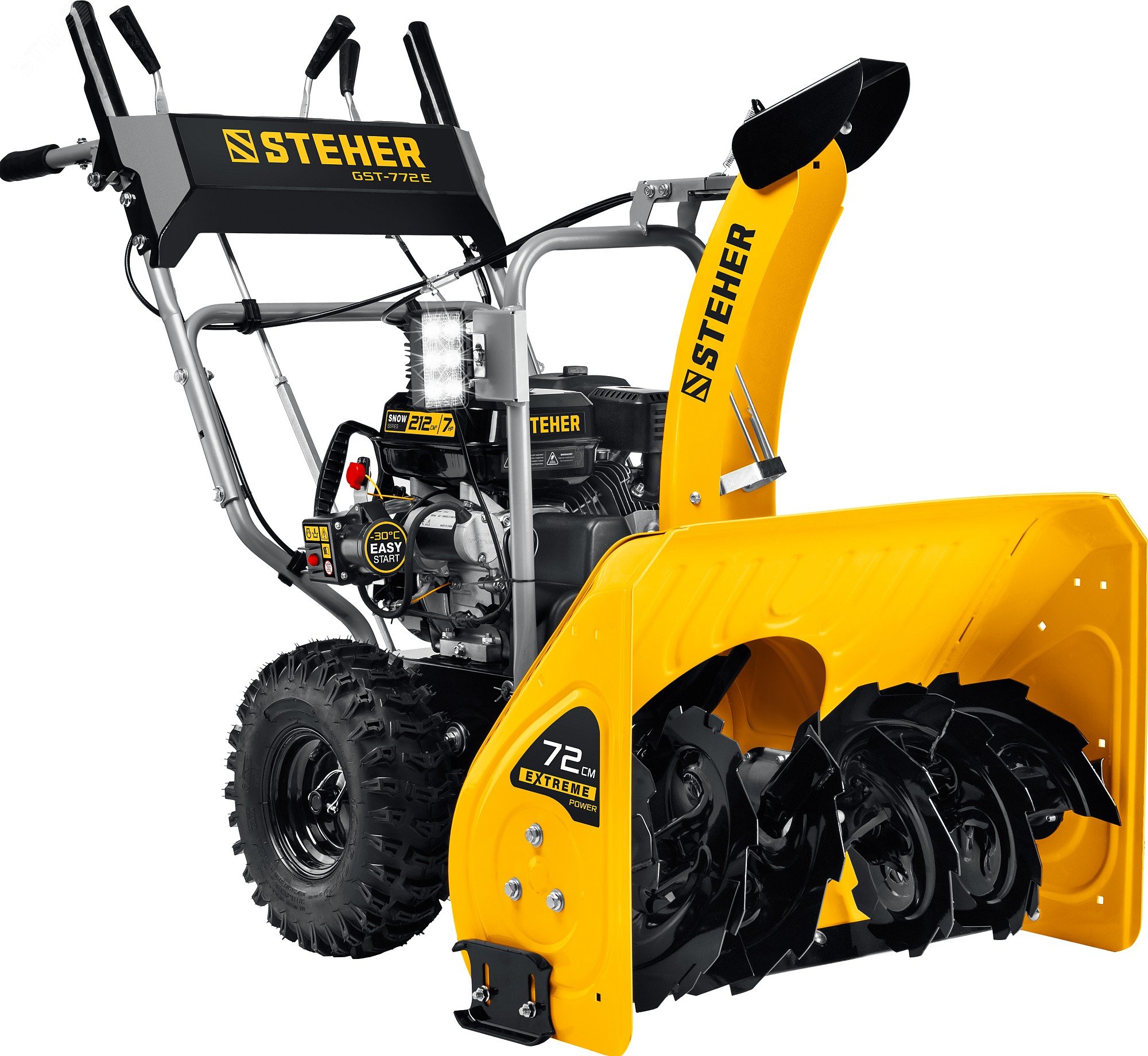 Изображение товара Бензиновый снегоуборщик EXTREM 72 см с электромотором и 8 скоростями
