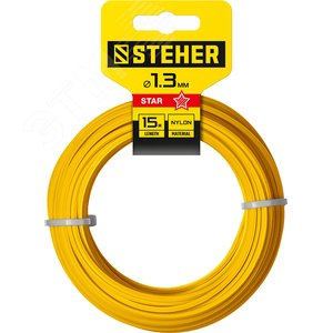 Изображение товара Леска для триммера звезда, 1.3 мм, 15 м (шт)