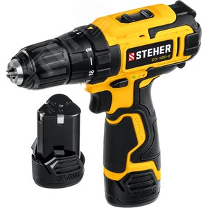 Изображение товара Дрель-шуруповерт 12 В, 30 Нм, 2 АКБ (2 Ач), кейс (шт)