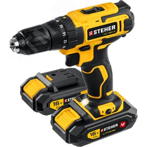 Изображение товара Дрель-шуруповерт 16 В, 35 Нм, 2 АКБ (2 Ач) кейс (набор)