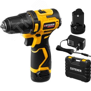 Изображение товара Дрель-шуруповерт бесщеточная 12 В, 35 Нм, 2 АКБ (2 Ач), кейс (набор)