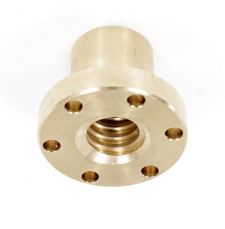 Изображение товара Гайка трапецеидальная с фланцем (бронза) d=20 мм, шаг резьбы 4 мм (лев. резьба), BFM 20-4-G TECHNIX (шт)