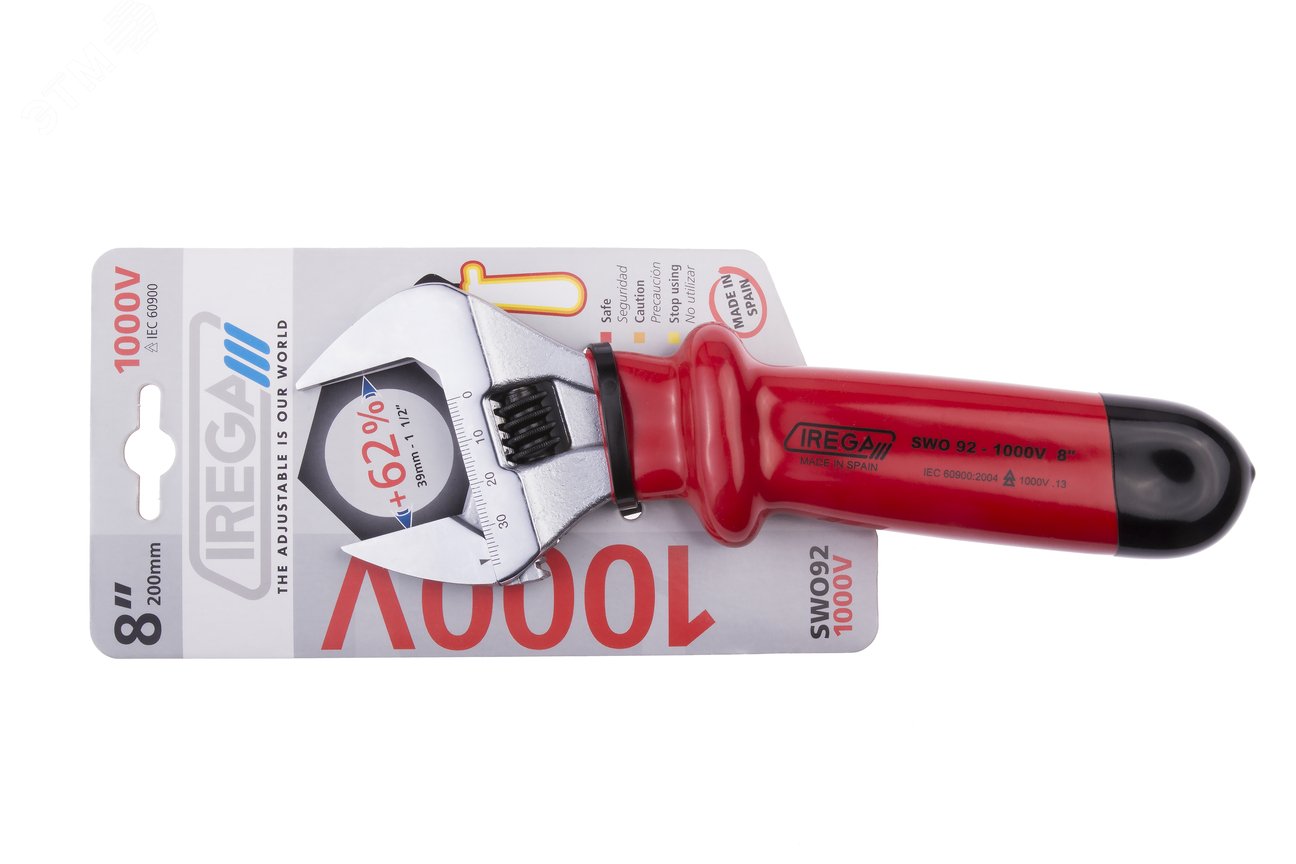 Изображение товара Разводной изолированный ключ 92W-1000V/10 IREGA, 34мм, диэлектрический, 259 мм