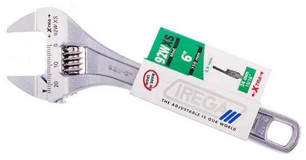Изображение товара Разводной ключ IREGA 92WXS 6 длина 150 мм максимальное раскрытие 24 мм
