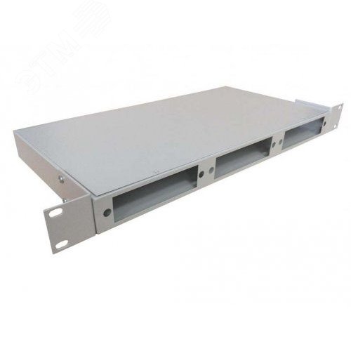 Изображение товара Кросс распределительный стоечный 1U до 24 портов Кл (без планок, под 8п-3шт) RAL 9005 (шт)