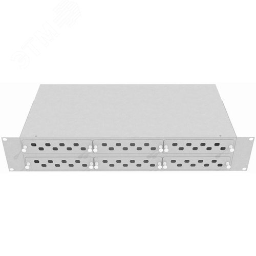 Изображение товара Кросс распределительный стоечный 2U до 48 портов Кл (без планок, под 8п-6шт) RAL 9005 (шт)