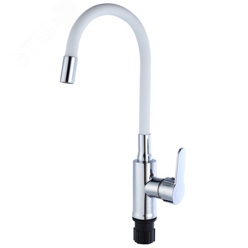 Изображение товара Смеситель для кухни TSARSBERG TSB-732-WH03 белый гибкий излив тип См-МОЦБА (шт)