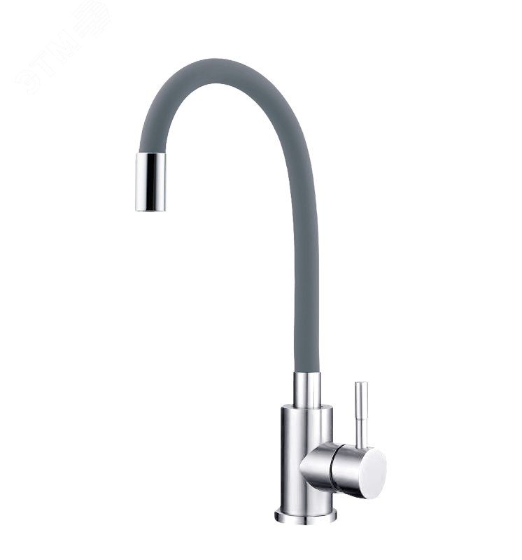 Изображение товара Смеситель для кухни TSARSBERG TSB-114-G005 серый с гибким изливом