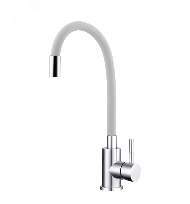 Изображение товара Смеситель для кухни TSARSBERG TSB-114-W003 с гибким излив белый