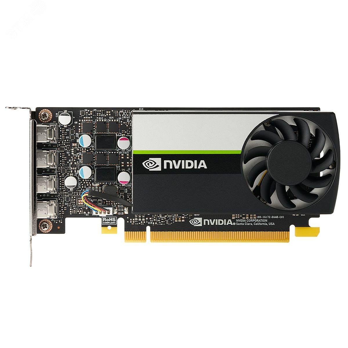 Изображение товара Графический ускоритель T1000 8ГБ, NVIDIA T1000, PCI-E 16x, GDDR6, 128 бит, 10000 МГц, BOX (шт) Изображение товара Графический ускоритель T1000 8ГБ, NVIDIA T1000, PCI-E 16x, GDDR6, 128 бит, 10000 МГц, BOX (шт)