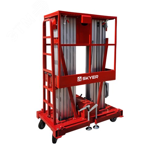 Изображение товара Подъемник телескопический, двухместный, высота подъема 10м, 220 В, GTWY10-200 AC (шт)