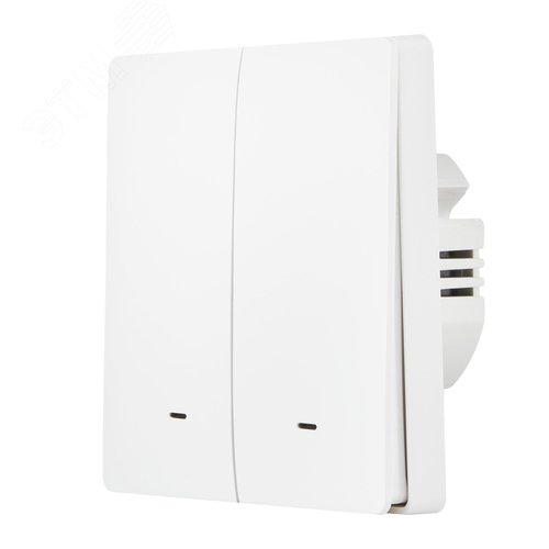 Изображение товара Выключатель HOMMYN настенный zigbee 2 клавиши (без нейтрали) SWZBNN02W (шт)