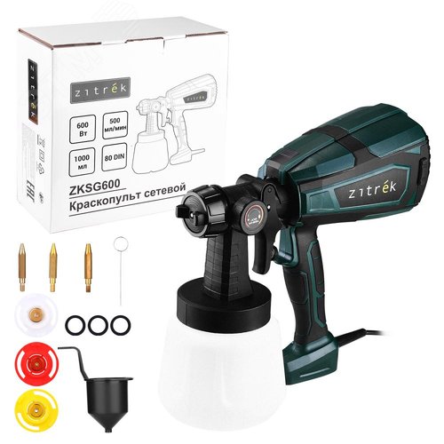 Изображение товара Краскопульт сетевой ZKSG600, 1000мл, 600 Вт (шт)