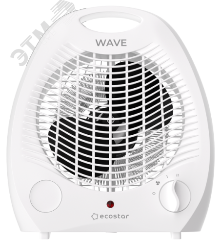 Изображение товара Электрический тепловентилятор Ecostar WAVE 2000 Вт с защитой от перегрева белый
