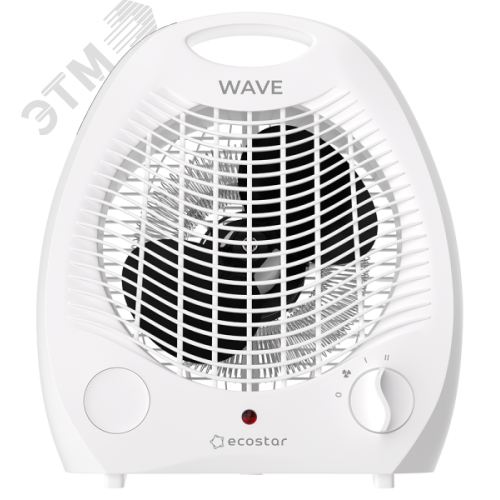 Изображение товара Тепловентилятор электрический, бытовой, стич-нагреватель, с механическим упр-нием, с защитой от перегрева, на 2 кВт, цвет белый (шт)